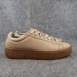 Brash Shoes Womens 7 Sneakers Platform Casual Fashion Lace Up Low Brown Comfort